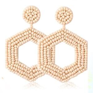 Boho Seed Bead Drop Earrings